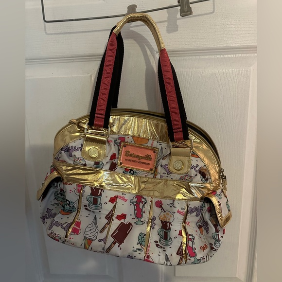Betsey Johnson Gold and Multicolor Women's Bag call out on one of the strap - Picture 1 of 6